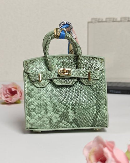 Mini Birkin With Snake Print